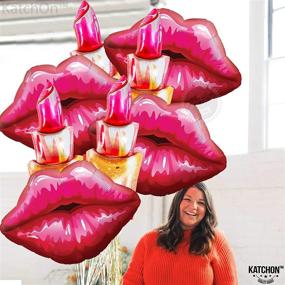 img 3 attached to 💄 49" Giant Lipstick Balloon - Red Lip Balloon for Makeup Party Decorations - Lipstick Balloons for Birthday, Bachelorette, Valentine Decor - Spa Party Decorations for Girls