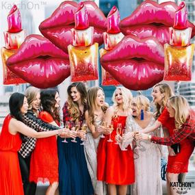 img 2 attached to 💄 49" Giant Lipstick Balloon - Red Lip Balloon for Makeup Party Decorations - Lipstick Balloons for Birthday, Bachelorette, Valentine Decor - Spa Party Decorations for Girls