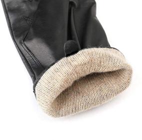 img 2 attached to ZLUXURQ Lambskin Leather Touchscreen Cashmere Men's Accessories