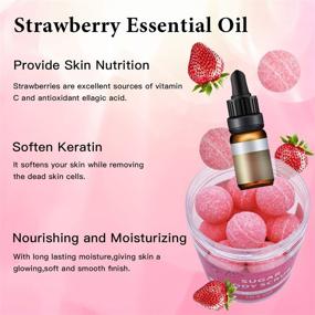 img 3 attached to 🍓 CHEPULA Strawberry Sugar Body Scrub - 3-In-1 Softening, Nourishing, and Deep Cleansing with Essential Oils - Cane Sugar Scrub for Exfoliation & Fun Drawing - Perfect Women's Gift - 10.5oz