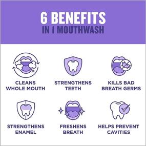 img 1 attached to 🌬️ Listerine Total Care Anticavity Mouthwash, Advanced 6 Benefits Fluoride Mouthwash for Bad Breath and Enamel Strength, Refreshing Fresh Mint Flavor, 8.5 fl. oz, 250 mL (Pack of 6)