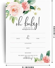 img 2 attached to 🌼 Bliss Collections Oh Baby Floral Greenery Baby Shower Invitations: 25 Fill-In Boho Invites with Envelopes, Perfectly Match Your Decor!