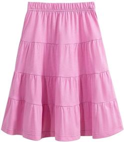 img 4 attached to CARPE DIEM STF Cotton Length Ruched Girls' Clothing