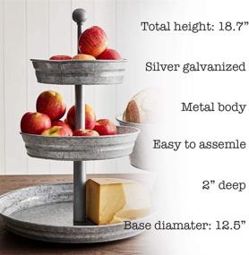 img 3 attached to 🍽️ Ultimate Galvanized Round Serveware: Ideal for Outdoor and Indoor Use