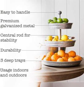 img 2 attached to 🍽️ Ultimate Galvanized Round Serveware: Ideal for Outdoor and Indoor Use