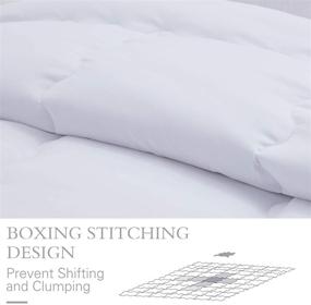 img 3 attached to SEMECH Queen White Comforter Duvet Insert Full/Queen Size Bedding with Corner Tabs - Down Alternative, 88×92 Inch