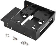📀 zerone 5.25&#39;&#39; to 3.5&#39;&#39;/ 2.5&#39;&#39; bay adapter: convert 5.25&#34; floppy-drive to dual 2.5 x 3.5 hdd/ssd bay cover mounting bracket kit for pc logo
