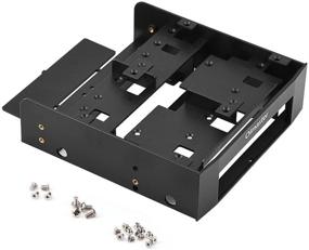 img 4 attached to 📀 Zerone 5.25&#39;&#39; to 3.5&#39;&#39;/ 2.5&#39;&#39; Bay Adapter: Convert 5.25&#34; Floppy-Drive to Dual 2.5 x 3.5 HDD/SSD Bay Cover Mounting Bracket Kit for PC