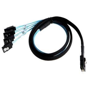 img 4 attached to 💻 CableCreation Reversed Mini SAS 36Pin Male to 4 SATA 7Pin Female Cable - 0.5M/1.6 Feet