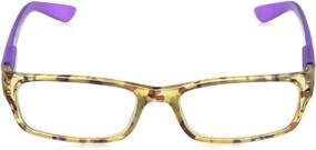 img 3 attached to 👓 Peeperspecs Mocha Almond Chip Rectangular Reading Glasses by Peepers