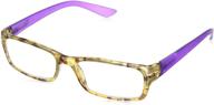 👓 peeperspecs mocha almond chip rectangular reading glasses by peepers logo