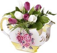 🌸 truly scrumptious floral vintage teapot vase decoration - perfect for tea parties! логотип