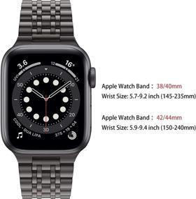 img 2 attached to Браслет для Apple Watch из нержавеющей стали EPULY 38 мм 40 мм 41 мм – стильный металлический ремешок для iWatch SE & Series 7 6 5 4 3 2 1 (цвет Space Gray)