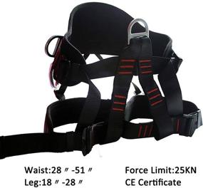 img 2 attached to 🧗 Versatile Half Body Harness for Fire Rescues, Caving, Rock Climbing, Rappelling, and Tree Protection - Adjustable Thickness for Waist Safety Belts