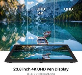 img 3 attached to HUION Kamvas Pro 24 4K UHD Graphics Drawing Tablet - Full-Laminated Screen, Anti-Glare Glass, 140% sRGB - Battery-Free Stylus, 8192 Pen Pressure - KD100 Wireless Express Key - 23.8 Inch Black