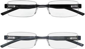 img 4 attached to Reading Glasses Rimless Lightweight Comfort