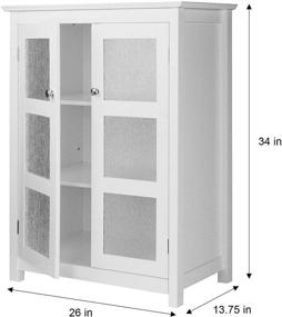 img 1 attached to Stylish and Functional: Teamson Home Dixie White Bathroom Cabinet