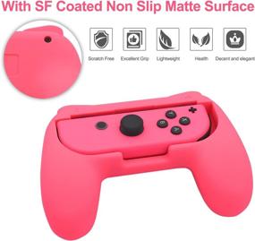 img 1 attached to 🎮 FASTSNAIL 4 Pack Grips Kit for Nintendo Switch Animal Crossing Joy Con – Enhanced Durability Controller Grip & OLED Model Joycon Grip with 12 Thumb Grips