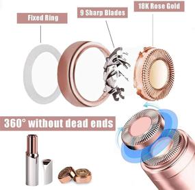 img 3 attached to 🌹 Flawless Finishing: Facial Hair Remover Replacement Heads, Rose Gold-Plated Blade, As Seen On TV - 6 Pcs Rose Gold, Generation 1 Single Halo
