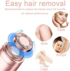 img 1 attached to 🌹 Flawless Finishing: Facial Hair Remover Replacement Heads, Rose Gold-Plated Blade, As Seen On TV - 6 Pcs Rose Gold, Generation 1 Single Halo