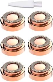 img 4 attached to 🌹 Flawless Finishing: Facial Hair Remover Replacement Heads, Rose Gold-Plated Blade, As Seen On TV - 6 Pcs Rose Gold, Generation 1 Single Halo