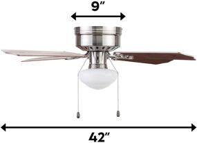 img 1 attached to 🏞️ Portage Bay Cherry Hill Ceiling Fan, 42-inch, Brushed Nickel Finish