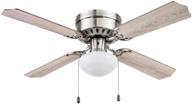 🏞️ portage bay cherry hill ceiling fan, 42-inch, brushed nickel finish логотип