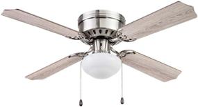 img 4 attached to 🏞️ Portage Bay Cherry Hill Ceiling Fan, 42-inch, Brushed Nickel Finish