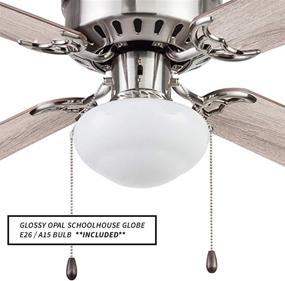 img 2 attached to 🏞️ Portage Bay Cherry Hill Ceiling Fan, 42-inch, Brushed Nickel Finish