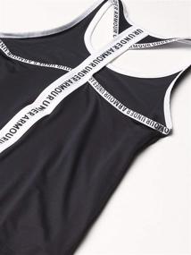 img 1 attached to Девочки Under Armour «Knockout Tank» - Классический дизайн черного/белого цвета для молодых спортсменок