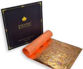 img 3 attached to Variegated Gold Leaf Sheets | Barnabas Blattgold | Red Color | Set of 25 Sheets | 5.5 inches Booklet