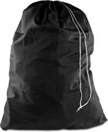 convenient nylon laundry bag: drawstring closure, locking mechanism, machine washable - ideal clothing basket hamper replacement logo