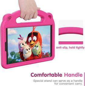 img 1 attached to 📱 TiMOVO Samsung Galaxy Tab A7 Lite 8.7 2021 Case - Lightweight Convertible Handle Stand, Kids Friendly EVA Protective Cover - Magenta