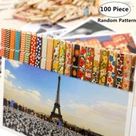 📎 set of 100 mini wooden clips - colored natural photo paper peg pins with 66 feet jute twine - craft clips bundle for diy projects логотип