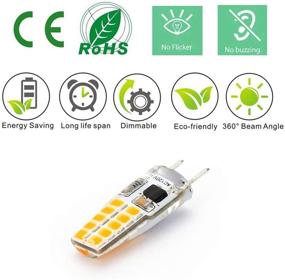 img 1 attached to 💡 Лампа LED G8 с возможностью диммирования, теплый белый свет 2700K-3000K: идеально подходит для светильников типа "шайба