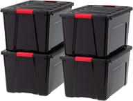 📦 iris usa tb-62 storage bin, 72 qt, black: premium organization solution логотип