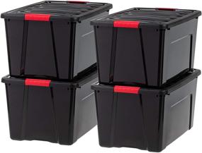 img 4 attached to 📦 IRIS USA TB-62 Storage Bin, 72 Qt, Black: Premium Organization Solution