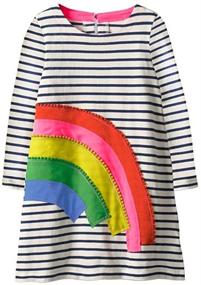 img 3 attached to 👗 HILEELANG Toddler Girl Dress - Stripe Long Sleeve Cotton Basic Dress for Autumn/Winter, Ages 1-7