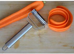 img 1 attached to 🥔 Stainless Steel Potato Peeler Set with Cleaning Brush - Efficient and Convenient Potato Peeling Solution