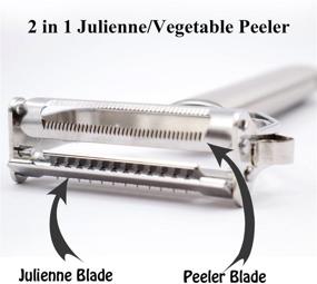 img 3 attached to 🥔 Stainless Steel Potato Peeler Set with Cleaning Brush - Efficient and Convenient Potato Peeling Solution