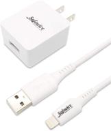 🔌 highly reliable apple certified 6ft lightning to usb cable and 12w usb power adapter wall plug for iphone 12 11 pro max xs xr x 8 plus 7 6s 6 se 5s 5 ipad mini air ipod (white) logo