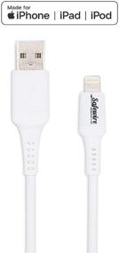 img 2 attached to 🔌 Highly Reliable Apple Certified 6ft Lightning to USB Cable and 12W USB Power Adapter Wall Plug for iPhone 12 11 Pro Max XS XR X 8 Plus 7 6S 6 SE 5S 5 iPad Mini Air iPod (White)