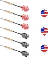 🎯 kaiwende 6 pack steel tip darts set: premium quality, 18g per piece! логотип