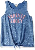 👚 lucky brand sleeveless fashion tank top for girls: trendy style with comfort logo