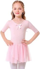 img 4 attached to Bezioner Ballet Leotards in Size 120: Stylish Girls' Clothing for Active Toddlers