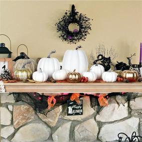 img 2 attached to DearHouse Artificial Pumpkins Halloween Thanksgiving Home Decor