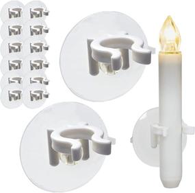 img 4 attached to 🕯️ Homemory 12Pcs Window Candle Holder Clamps with Suction Cups: Perfect Christmas Decoration Tool for Candle Lamps