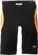 🩲 quark splice team colors speedo boys' swimsuit jammer with endurance+ - discontinued logo