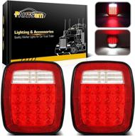 две фары задних комбинаций partsam pair 38 led универсальные для wrangler yj tj jk cj truck trailer boat rv - водонепроницаемые 12v фары на кронштейне (пара) логотип