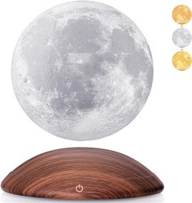 img 4 attached to 🌕 Magnetic Levitation Moon Lamp - BANGFORU Floating 3D Printed Moon Light with Arc Base, 3 Color Options, Perfect Christmas Gifts for Kids, Friends, Home Decor, 5.9 inch